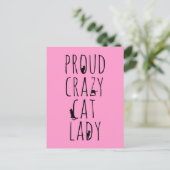 Proud Crazy Cat Lady Briefkaart (Staand voorkant)