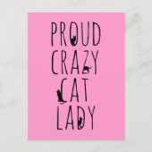 Proud Crazy Cat Lady Briefkaart (Voorkant)