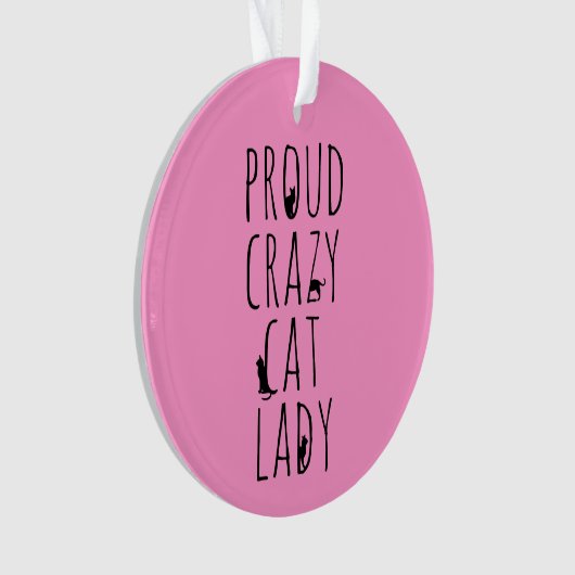 Proud Crazy Cat Lady Ornament (voorkant)