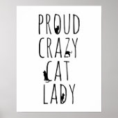 Proud Crazy Cat Lady Poster (Voorkant)