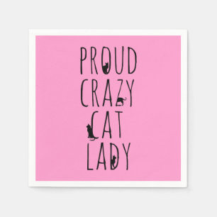 Proud Crazy Cat Lady Servetten