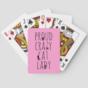Proud Crazy Cat Lady Speelkaarten