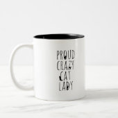 Proud Crazy Cat Lady Tweekleurige Koffiemok (Links)