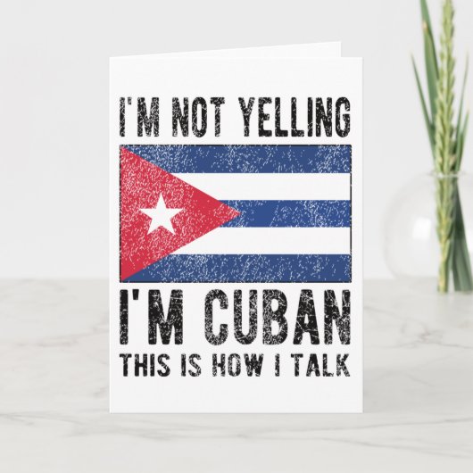 Proud Cuban Heritage Cuba Roots Cuban Flag Kaart (Voorkant)