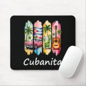 Proud Cubanita Cuban Flag Guitar Mojito Car Design Muismat (Met muis)