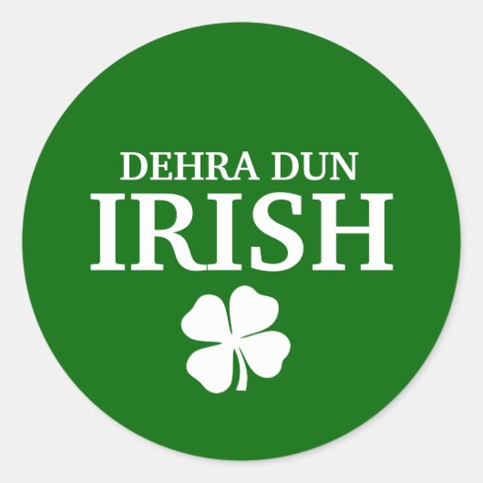 Proud Custom Dehra Dun Irish City T-shirt Ronde Sticker (Voorkant)