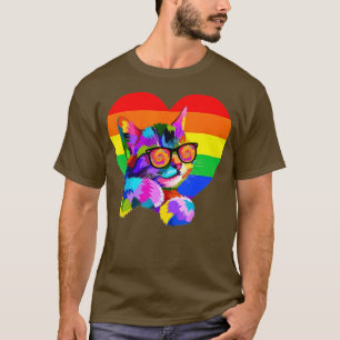 Proud Cute Pride LGBT Transgender Flag Heart G T-shirt