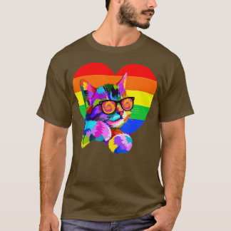 Proud Cute Pride LGBT Transgender Flag Heart G T-shirt