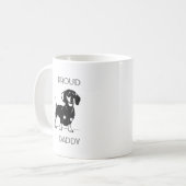 Proud dachshund dad illustreerde de mok van de vro (Voorkant links)