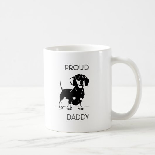 Proud dachshund dad illustreerde de mok van de vro (Rechts)