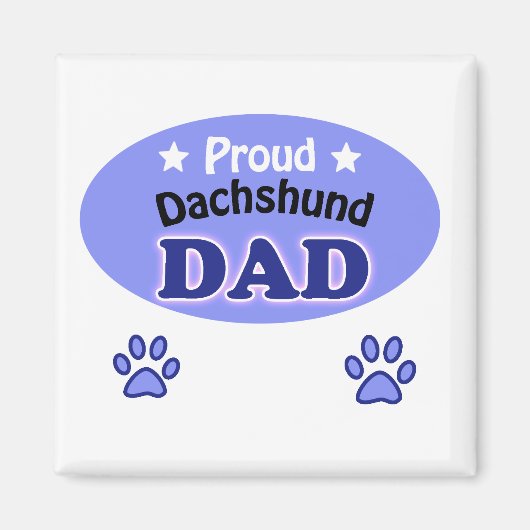 Proud Dachshund dad Magneet (Voorkant)