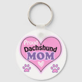 Proud Dachshund Mam Sleutelhanger (Voorkant)