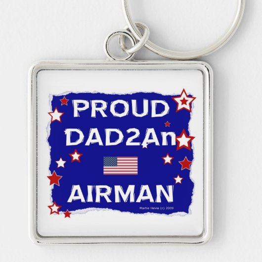 Proud Dad 2An Airman Sleutelhanger (Voorkant)