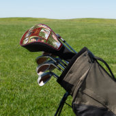 Proud Dad Afstuderen Foto Collage Maroon Gold Golfheadcover (Insitu)