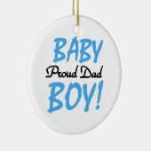 Proud Dad Baby Boy Gifts Keramisch Ornament (Rechts)