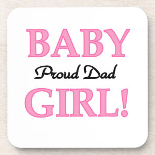 Proud Dad Baby Girl Gifts Drankjes Onderzetter