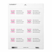 Proud Dad Baby Girl Gifts Etiket (Full Sheet)