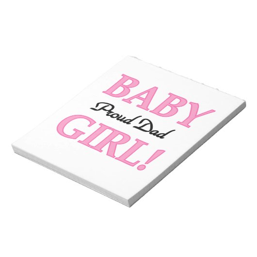 Proud Dad Baby Girl Gifts Notitieblok (Linkerzijde)