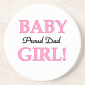 Proud Dad Baby Girl Gifts Zandsteen Onderzetter (Voorkant)