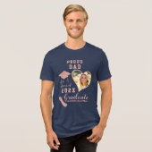 Proud Dad Class of 2025 Afstuderen Foto Tri-Blend Shirt (Voorkant volledig)