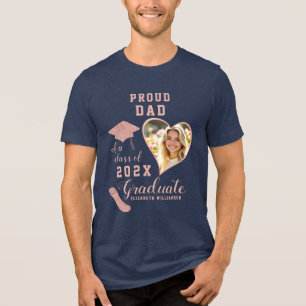 Proud Dad Class of 2025 Afstuderen Foto Tri-Blend Shirt