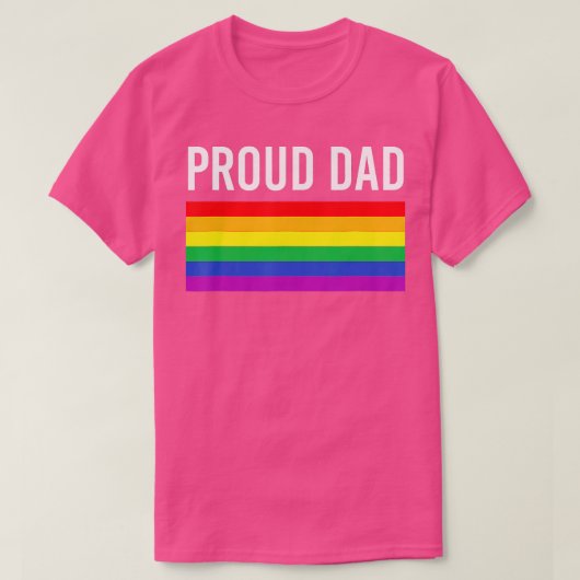 Proud Dad Gay Pride LGBTQ Father Parent T-shirt (Design voorkant)