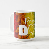 Proud Dad Gay Pride Rainbow Floral Flag Mok (Voorkant links)