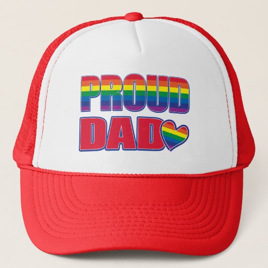 Proud Dad - Gay Pride Trucker Pet (Voorkant)