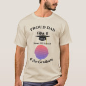 Proud Dad Graduation Cap Personalized Photo   T-shirt (Voorkant)