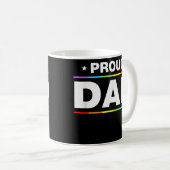 Proud Dad LGBT Funny Vaderdag Gay Pride Koffiemok (Voorkant rechts)