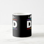 Proud Dad LGBT Funny Vaderdag Gay Pride Koffiemok (Center)