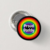Proud Dad LGBT Rainbow Ronde Button 3,2 Cm (Voorkant /achterkant)