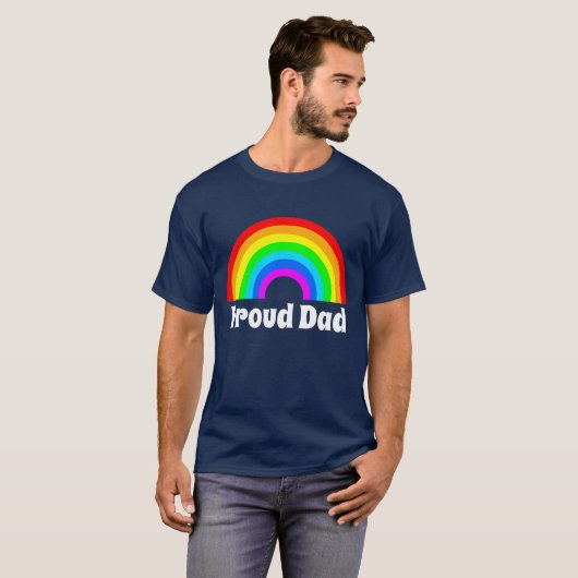 PROUD DAD LGBTQ PRIORITEIT T-SHIRT (Voorkant volledig)