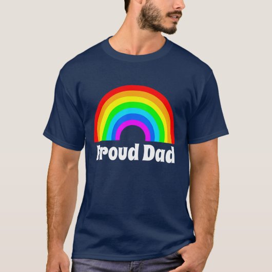 PROUD DAD LGBTQ PRIORITEIT T-SHIRT (Voorkant)