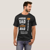 Proud Dad Nursing Afstudeerder Vaderdag Afstuderen T-shirt (Voorkant volledig)