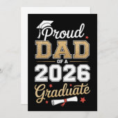 Proud Dad Of A 2026 Graduate Class Of Graduation Aankondiging (Voorkant / Achterkant)