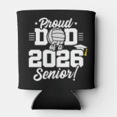 Proud Dad of a 2026 Senior Volleyball Graduation Blikjeskoeler (Achterkant)