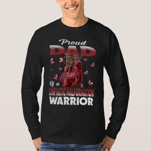 Proud Dad Of A Lymphatic Malformation Warrior Awar T-shirt (Voorkant)