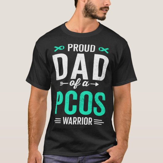 Proud Dad of a PCOS Warrior Survivor Awareness Sup T-shirt (Voorkant)