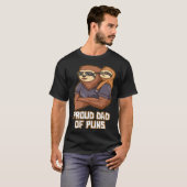 Proud Dad of Puns  Daddy Humor Father Dad Jokes Na T-shirt (Voorkant volledig)