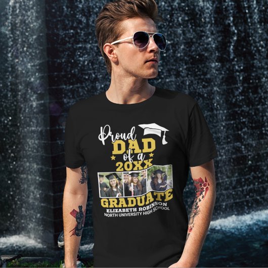 Proud Dad of the Graduate Photo collage T-shirt