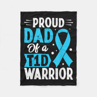 Proud Dad T1d Warrior Fleece Deken