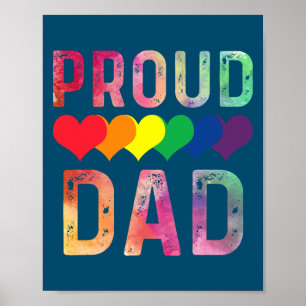 Proud Dad Trans LGBT Rights Lgbt Pride Poster