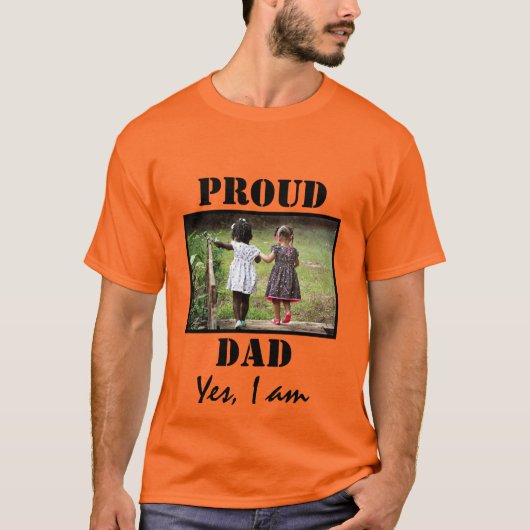 PROUD DAD YY I AM Photo T-shirt (Voorkant)