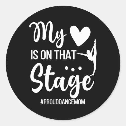 Proud Dance mam Dance moeder van een dansermoeder Ronde Sticker (Voorkant)
