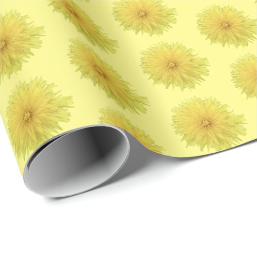 Proud Dandelion Flower - transparant. Cadeaupapier (Rol Hoek)