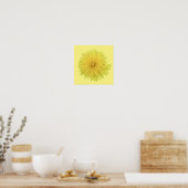 Proud Dandelion Flower - transparant. Poster (Keuken)