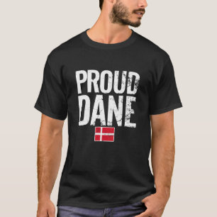 Proud Dane Denmark Heartbeat Proud Deense vlag T-shirt