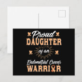 Proud Daughter Endometrial Uterine Cancer Warrior Briefkaart (Voorkant / Achterkant)