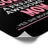 Proud Daughter of a freaking Geweldige Mam Gift Poster (Hoek)